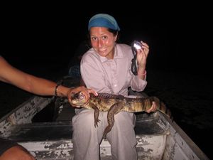 With a caiman