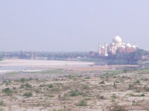 Taj mahal desde fuerte de Agra