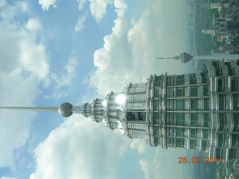 Petronas tower one, from 86th floor of  tower two