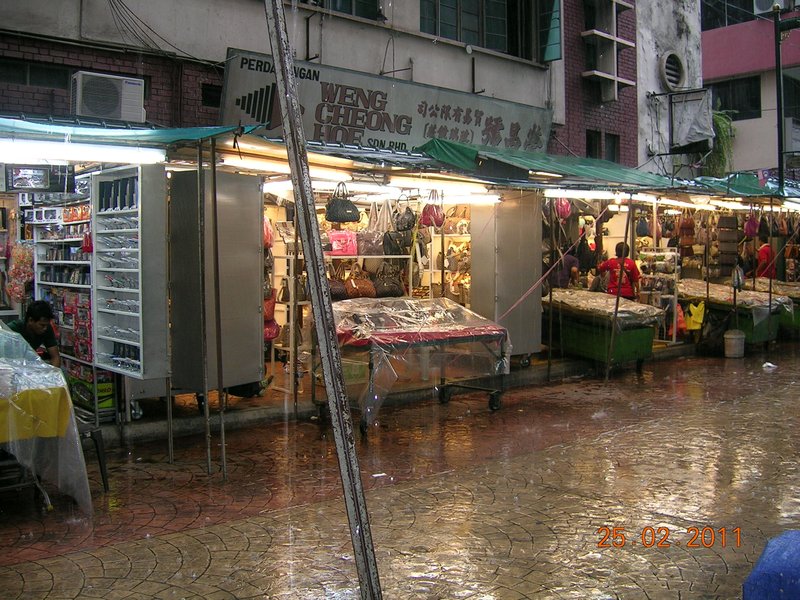 A rainy KL market
