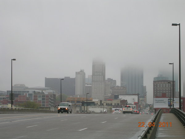 Downtown KC on a rainy day