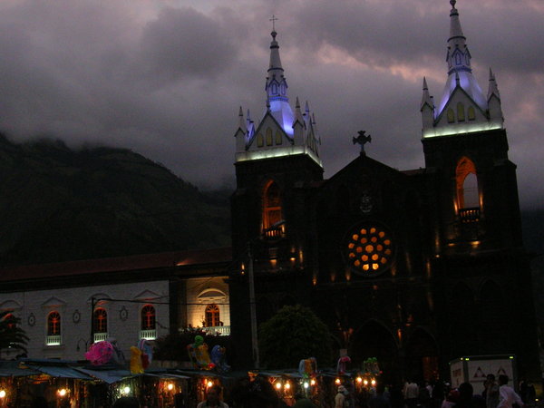 Banos Church During Carnival