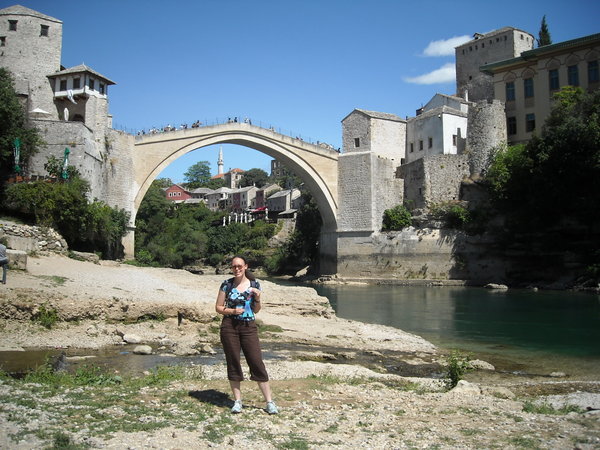 With Lara at the bridge in Mostar