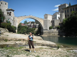 With Lara at the bridge in Mostar