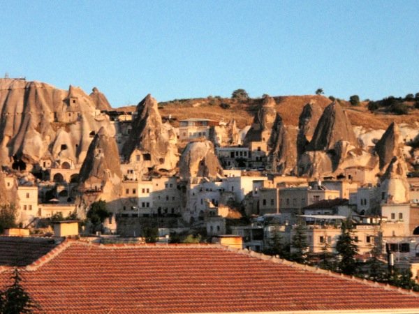 view of goreme, cappadocia from our hostel