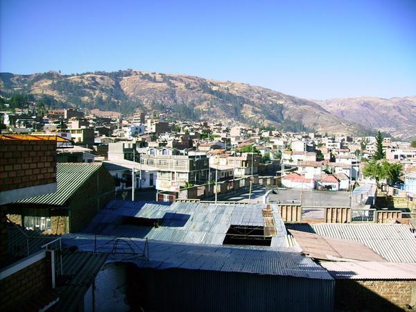 Vue du toit de l hotel de Huaraz
