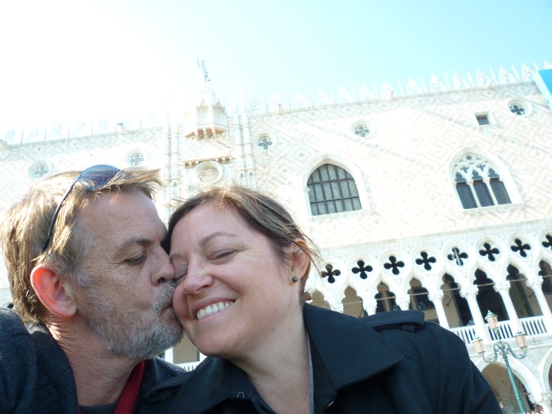 Kissing in San Marco Piazza