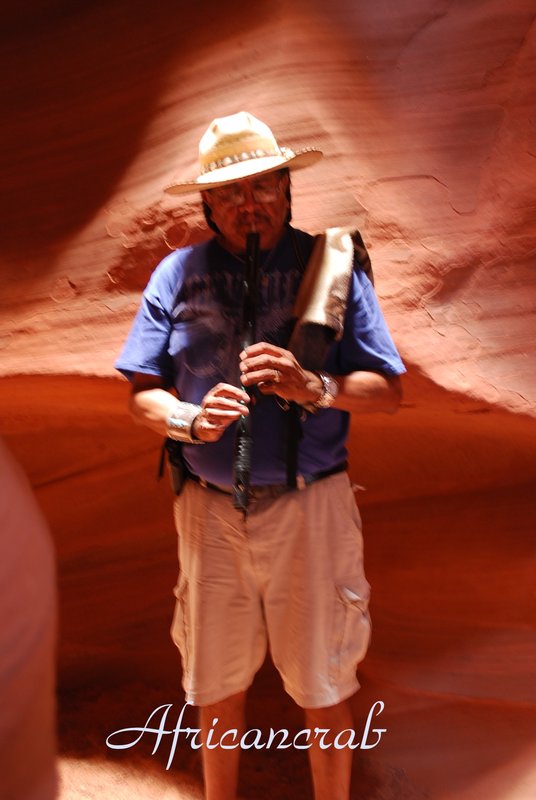 Our guide playing native Navajo music