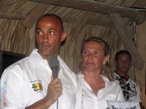 Karol Meyer & Patrick Musimu Freediving record holders at 397 feet Bonaire May 26, 2010