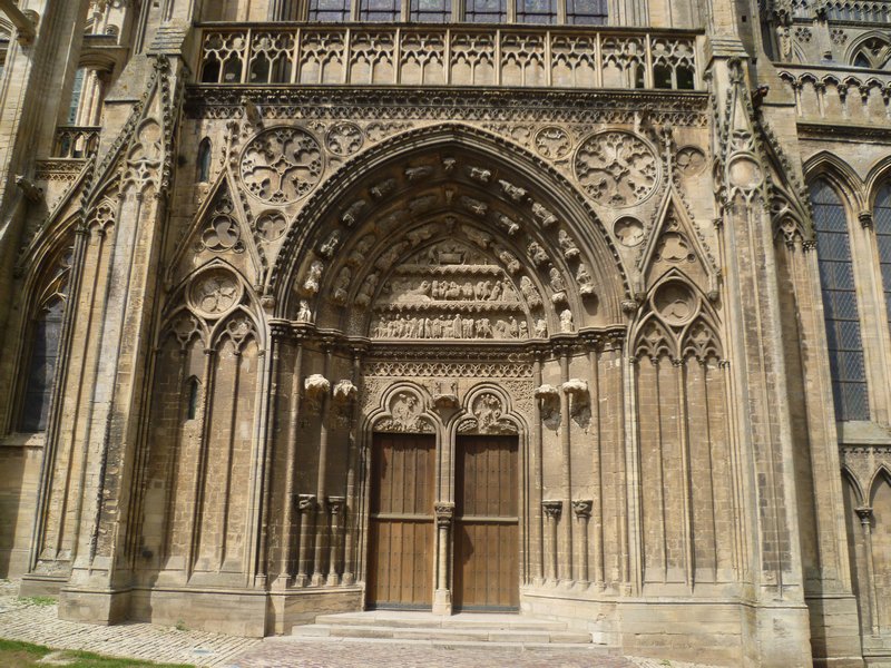 Bayeux cathedral - a door...