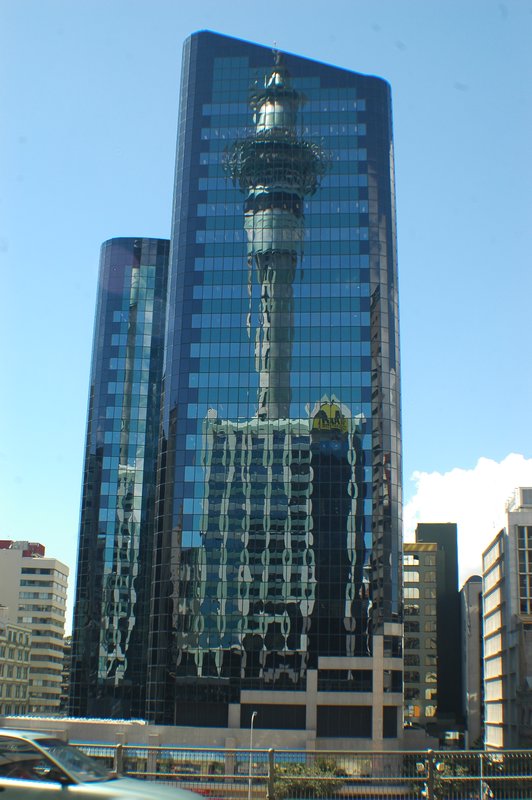 Sky Tower reflection