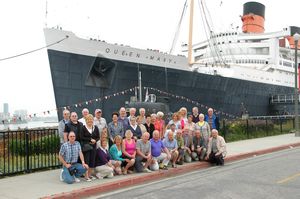 Railway Tour Group outside the Queen Mary