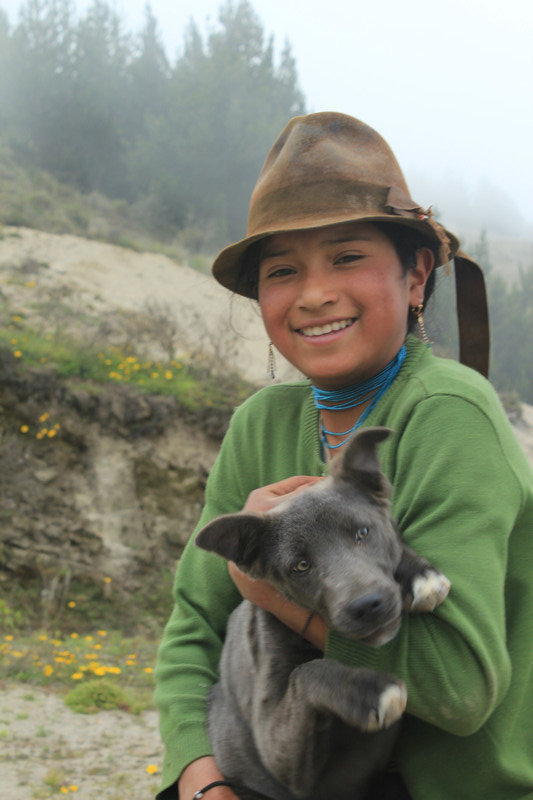 A cow herder off Quilotoa