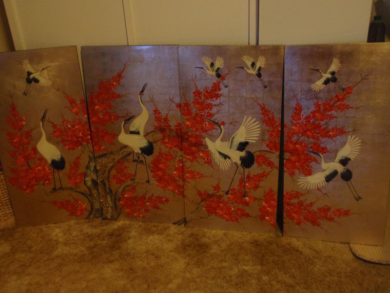 My 4 Wooden Laquered Panels I Bought