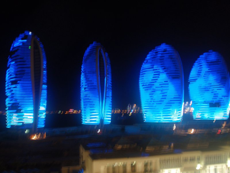 Continuous Light Show on Casino Bldgs