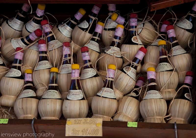 Small Chianti Bottles - Pisa Market