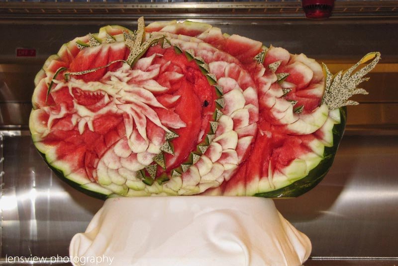 Carved Watermelo Lido Deck - Carnival Splendor