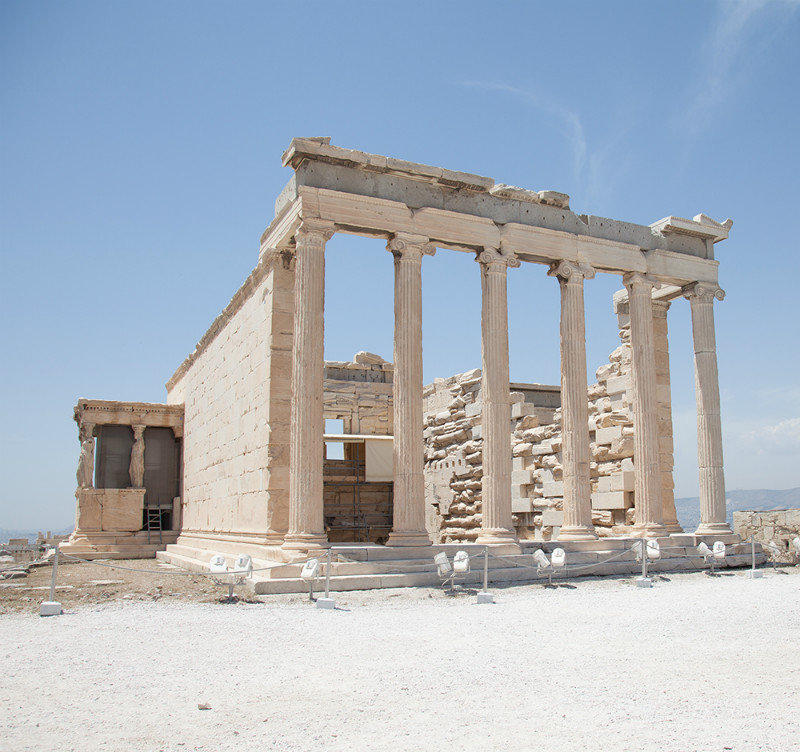 The Temple Erechtheion which was dedicated to both Athena and Poseidon.