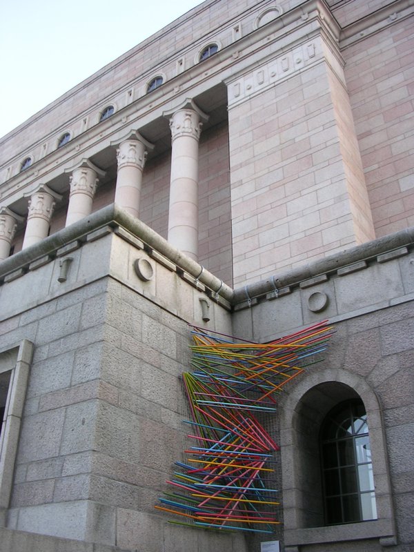 Modern Art on Parliament Building