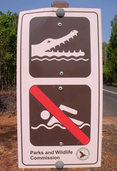 Watch out for crocs!