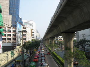 SkyTrain and Bangkok Traffic