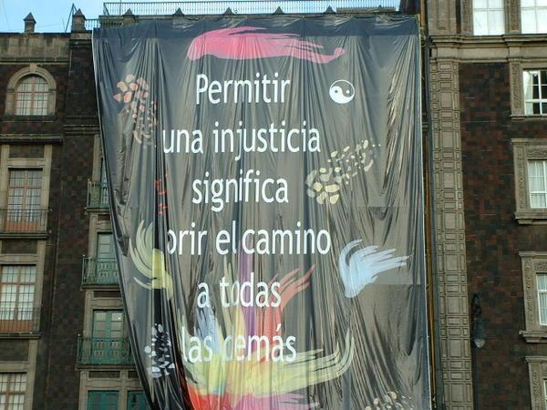 Banner in the Zocalo