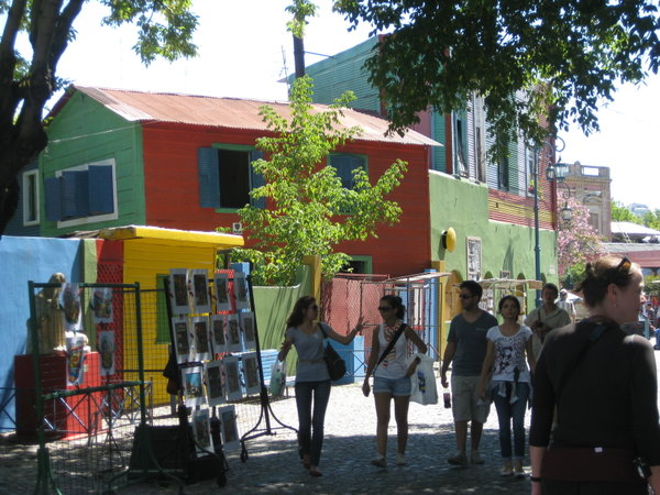 Colourful markets at La Boca