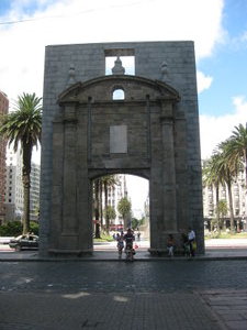 The gateway to the city Montevideo