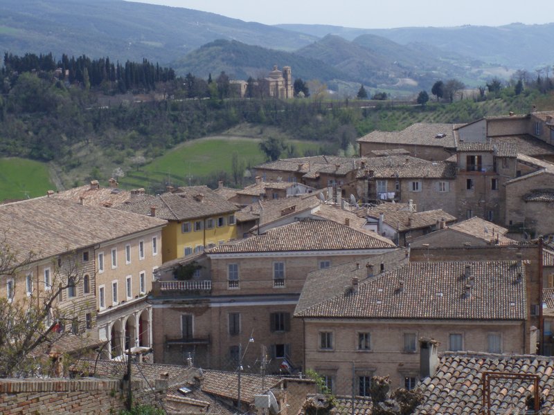 The View from the fort overlooking Urbino and the surrounding countryside