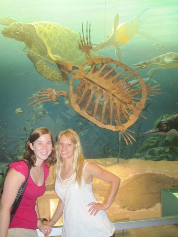 Me and a friend at the Natural History Museum