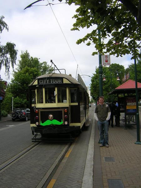 Tram outside the Arts Centre
