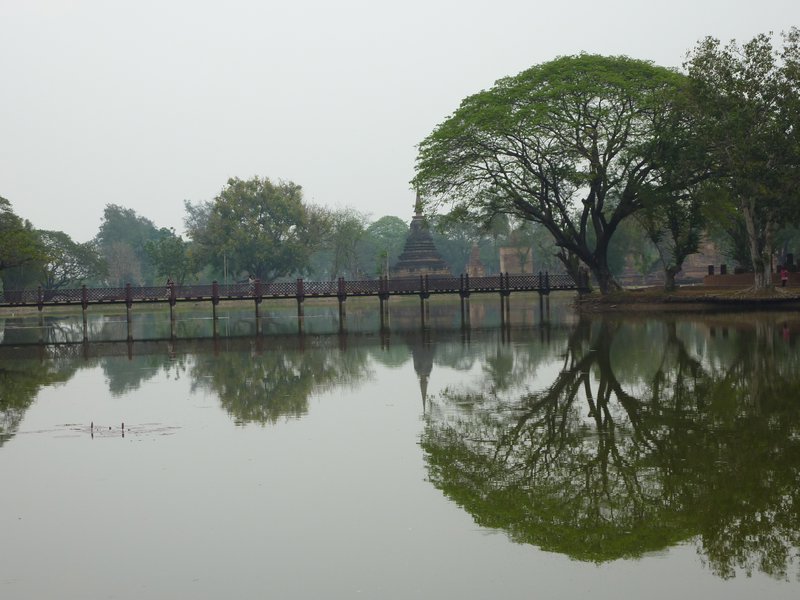 Beautiful reflection at Sukhothai