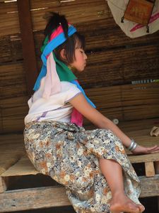 Little girl of the Karen Long Neck Tribe