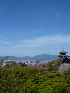 View of Kyoto with the temple pagoda