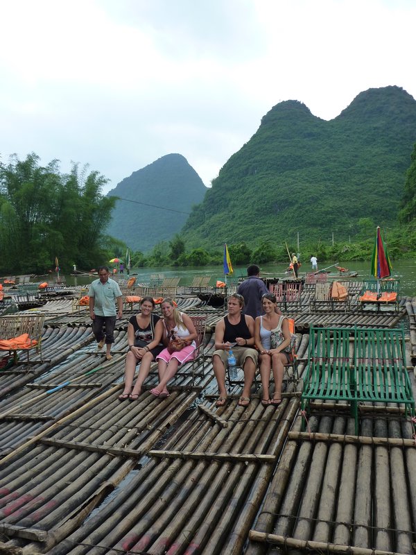 On the bamboo rafts