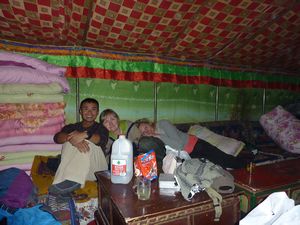 In our tent