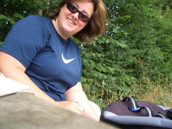Me on a picnic bench