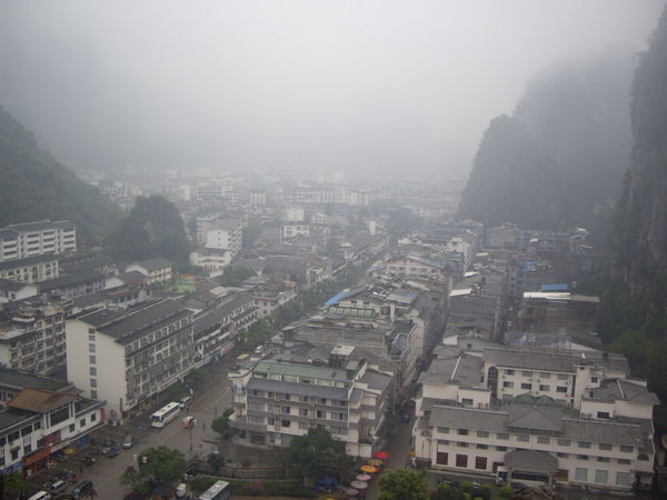Yangshuo view from a karst peak
