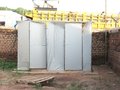 Our shower (L) and latrine (R)