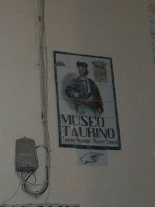 The sign for the Bullfighting Museum 
