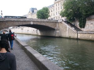 Walking along the Seine