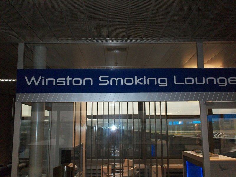 In both the Zurich airport and the Vienna airport they had little rooms like this for smoking