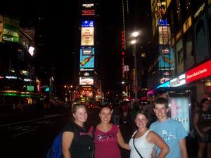 Posing in Time Square