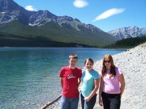 Jason, Kat and Alison at Spray Lakes