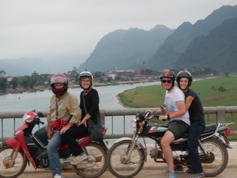 Bikers at the entrance to Phong Nha NP