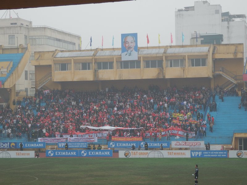 Uncle Ho looks over the Haiphong supporters