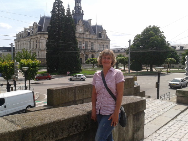 Gina at the Hotel de Ville, Limoges