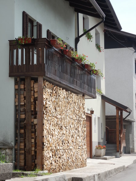 Kobarid - neat wood stacking