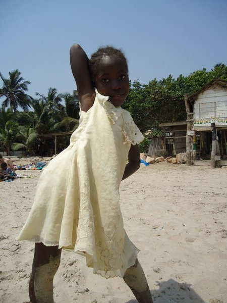 The next Miss Ghana at Kokrobite beach