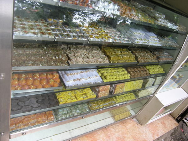 Sweets in store window